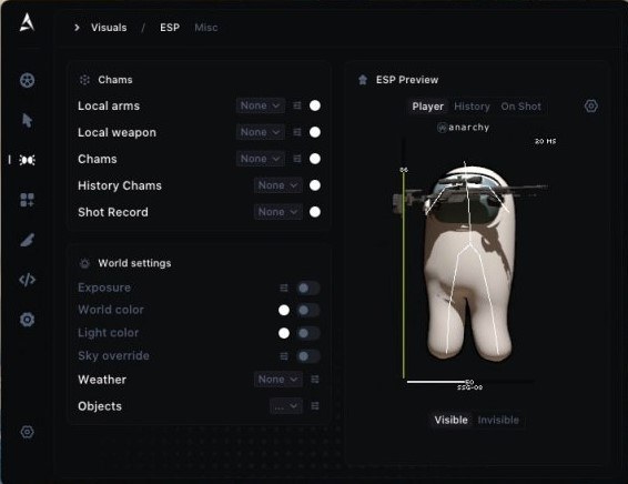 Visuals Menu